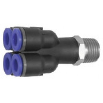 RIEGLER 109791 Мультираспределитель, серия Blue, 4-ступенчатый, вращающийся, R 1/4 вн. 217.014-4 420577