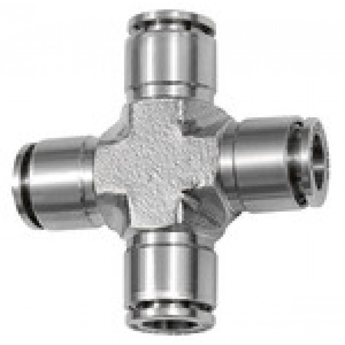 RIEGLER 135278 Вставной X-образный соединитель, для внешней части шланга O 8, нержавеющая сталь 860.008 ES 420589