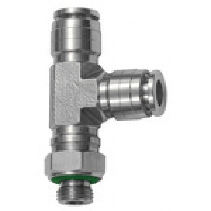 RIEGLER 135213 Вставной Т-образный фитинг, L-образный вращающийся G 1/4 вн. для внешней части шланга O4 871.014-4 ES 420598