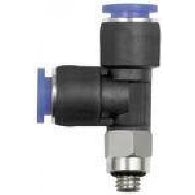 RIEGLER 148852 Вставной Т-образный фитинг, серия Blue, миниатюрный, L-образный, вращающийся, M3 129.003-4M 420614