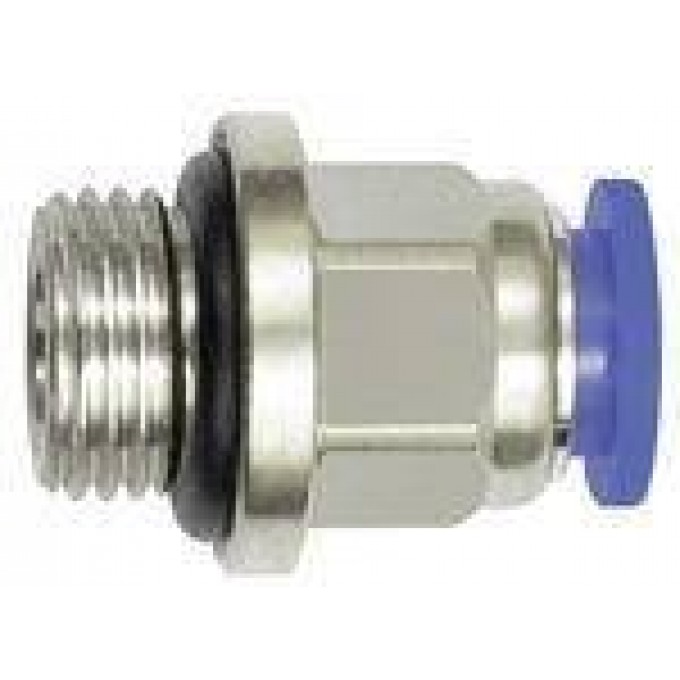 RIEGLER 148783 Прямой вставной фитинг, серия Blue, миниатюрный, M3 вн., шланг, вн. диаметр O 3 122.003-3M 420621