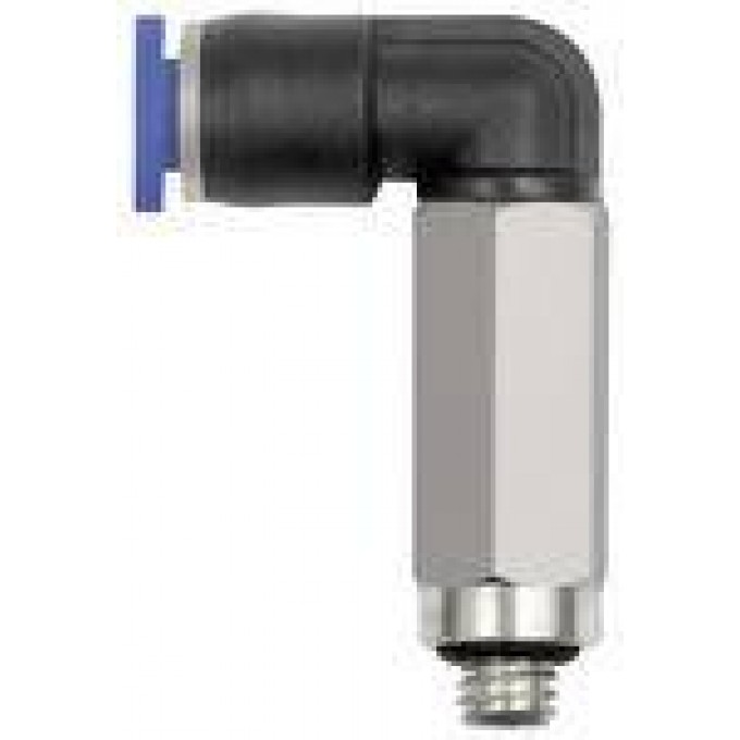 RIEGLER 148828 Вставной L-образный фитинг, серия Blue, миниатюрный, удлиненный, вращающийся, M3 127.003-4M 420622