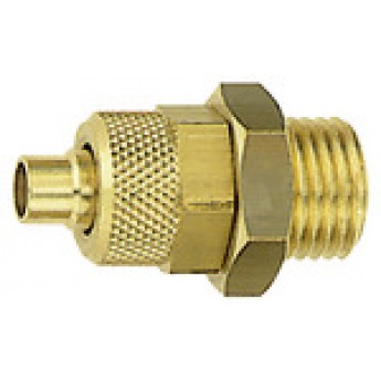 RIEGLER 110457 Прямой ввинчиваемый фитинг, M5 вн., для шланга 5/3 мм, латунь 11.0412 420677