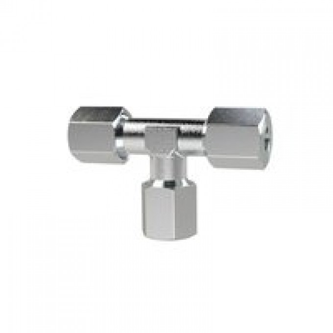 RIEGLER 112194 Т-образный фитинг, внешний диаметр трубы O 4 мм, оцинкованная сталь 112194 420819
