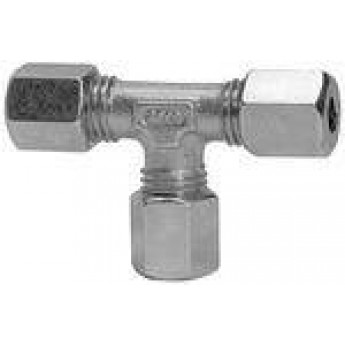 RIEGLER 112198 Т-образный фитинг, внешний диаметр трубы O 6 мм, AF1 14, AF2 12, оцинкованная сталь 112198 420820