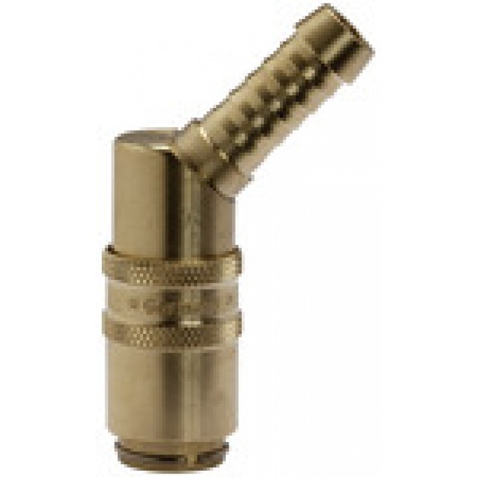 RIEGLER 107915 Закаленное соединение DN 6, краны 9 мм, латунь, Рукав шланга 45° 270.12 420948